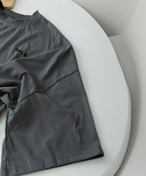 ロゴTシャツ ゆったり プルオーバー夏服 ロングtシャツ オーバーサイズ 英文字ロゴ 半袖Tシャツ 着やせ カットソー ビッグtシャツ大人カジュアル クルーネック 89EKDZ-003